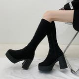 厚底 チャンキーヒール スタイリッシュ ロングブーツ 1848 | Shoes in Closet | 詳細画像9 