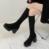 厚底 チャンキーヒール スタイリッシュ ロングブーツ 1848 | Shoes in Closet | 詳細画像10 