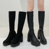厚底 チャンキーヒール スタイリッシュ ロングブーツ 1848 | Shoes in Closet | 詳細画像2 