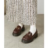 ダークブラウン/エナメル | 厚底タンクソール ステッチ入り ビットローファー 1867 | Shoes in Closet