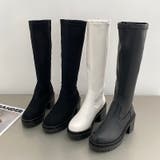 厚底 ヒールアップ プレーン ストレッチ ロングブーツ 1879 | Shoes in Closet | 詳細画像15