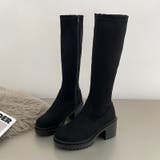 厚底 ヒールアップ プレーン ストレッチ ロングブーツ 1879 | Shoes in Closet | 詳細画像7