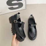 厚底 タンクソール ステッチ入り T字 ストラップ ローファー 1894 | Shoes in Closet | 詳細画像8
