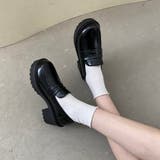 ブラック/エナメル | 厚底タンクソール ヒールアップ ローファー 1895 | Shoes in Closet