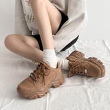 ベージュ | 軽量厚底 ボリューム デザインソール | Shoes in Closet