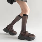 ダークブラウン | 厚底 ボリュームソール サンダルライク スニーカー 2419 | Shoes in Closet
