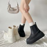 厚底 プラットフォーム スニーカーライク サイドゴア ブーツ 2444 | Shoes in Closet | 詳細画像1 