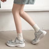 超軽量 厚底 メッシュ ベルクロ スニーカー サンダル 2466 | Shoes in Closet | 詳細画像19 