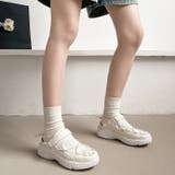 超軽量 厚底 メッシュ ベルクロ スニーカー サンダル 2466 | Shoes in Closet | 詳細画像10 