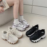 厚底 バイカラー チャンキーソール ボリュームスニーカー 2482 | Shoes in Closet | 詳細画像2