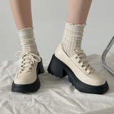 軽量厚底 チャンキー レースアップ デザインローファー 2483 | Shoes in Closet | 詳細画像14 