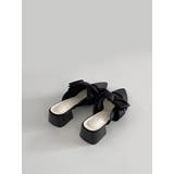 軽量 ポインテッド ワイドヒール サテン リボン ミュール 2489 | Shoes in Closet | 詳細画像6