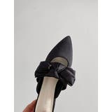 軽量 ポインテッド ワイドヒール サテン リボン ミュール 2489 | Shoes in Closet | 詳細画像18