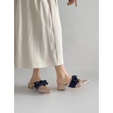 軽量 ポインテッド ワイドヒール サテン リボン ミュール 2489 | Shoes in Closet | 詳細画像7