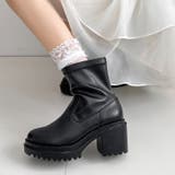 軽量厚底 ヒールアップ  フィット ストレッチ ショートブーツ 2643 | Shoes in Closet | 詳細画像4 