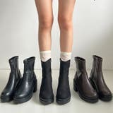 軽量厚底 ヒールアップ  フィット ストレッチ ショートブーツ 2643 | Shoes in Closet | 詳細画像2 