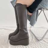 ダークブラウン | 《#防菌》 厚底 プラットフォーム 消臭 ロングブーツ 2644 | Shoes in Closet