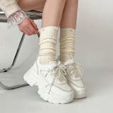 ホワイト | 軽量厚底 2WAY パールリボンチャーム | Shoes in Closet