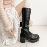 軽量厚底 ヒールアップ プレーン ロングブーツ 2708 | Shoes in Closet | 詳細画像2 