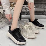 厚底 ボリューム プラットフォーム  レースアップ スニーカー2765 | Shoes in Closet | 詳細画像1 