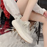 アイボリー | 厚底 ボリューム プラットフォーム  レースアップ スニーカー2765 | Shoes in Closet