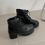 超軽量厚底 レースアップ ヒール ショートブーツ 2805 | Shoes in Closet | 詳細画像4 