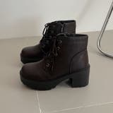 超軽量厚底 レースアップ ヒール ショートブーツ 2805 | Shoes in Closet | 詳細画像9 