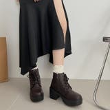 超軽量厚底 レースアップ ヒール ショートブーツ 2805 | Shoes in Closet | 詳細画像8 
