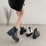 【新色入荷】軽量厚底 サイドゴア ショートブーツ 2808 | Shoes in Closet | 詳細画像1 