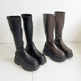 厚底トリプルソール プレーン ストレッチ ロング ブーツ 2895 | Shoes in Closet | 詳細画像19