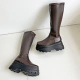 厚底トリプルソール プレーン ストレッチ ロング ブーツ 2895 | Shoes in Closet | 詳細画像18