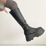 厚底トリプルソール プレーン ストレッチ ロング ブーツ 2895 | Shoes in Closet | 詳細画像8