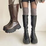 厚底トリプルソール プレーン ストレッチ ロング ブーツ 2895 | Shoes in Closet | 詳細画像1