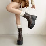 厚底トリプルソール ストレッチ フィット ショートブーツ 2896 | Shoes in Closet | 詳細画像14