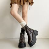 ダークブラウン/スムース | 厚底トリプルソール ストレッチ フィット ショートブーツ 2896 | Shoes in Closet