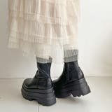 厚底トリプルソール ストレッチ フィット ショートブーツ 2896 | Shoes in Closet | 詳細画像4