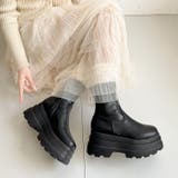 厚底トリプルソール ストレッチ フィット ショートブーツ 2896 | Shoes in Closet | 詳細画像3