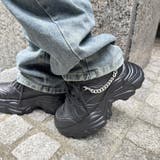 ブラック | 軽量厚底 チェーン スニーカー 2899 | Shoes in Closet