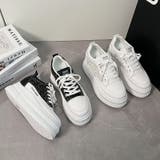 厚底 インヒール ラインストーン レースアップ スニーカー 375 | Shoes in Closet | 詳細画像15