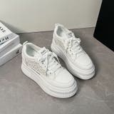 厚底 インヒール ラインストーン レースアップ スニーカー 375 | Shoes in Closet | 詳細画像13