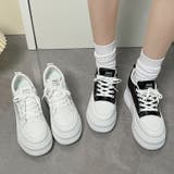 厚底 インヒール ラインストーン レースアップ スニーカー 375 | Shoes in Closet | 詳細画像2