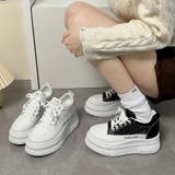 厚底 インヒール ラインストーン レースアップ スニーカー 375 | Shoes in Closet | 詳細画像1
