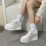 厚底 インヒール ラインストーン レースアップ スニーカー 375 | Shoes in Closet | 詳細画像9