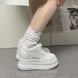 厚底 インヒール ラインストーン レースアップ スニーカー 375 | Shoes in Closet | 詳細画像7