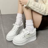 厚底 インヒール ラインストーン レースアップ スニーカー 375 | Shoes in Closet | 詳細画像6