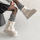 厚底 レッグウォーマーライク カバー ムートンブーツ 441 | Shoes in Closet | 詳細画像6 