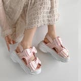 軽量厚底 ボリュームソール ダブルリボン スポーツサンダル 5424 | Shoes in Closet | 詳細画像11 