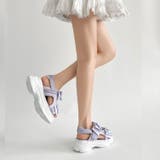 軽量厚底 ボリュームソール ダブルリボン スポーツサンダル 5424 | Shoes in Closet | 詳細画像18 