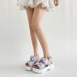 軽量厚底 ボリュームソール ダブルリボン スポーツサンダル 5424 | Shoes in Closet | 詳細画像16 