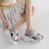 軽量厚底 ボリュームソール ダブルリボン スポーツサンダル 5424 | Shoes in Closet | 詳細画像15 